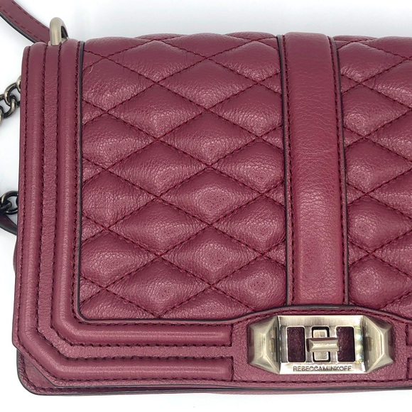 REBECCA MINKOFF QUILTED LEATHER LOVE CROSSBODY BAG - Picture 10 of 15